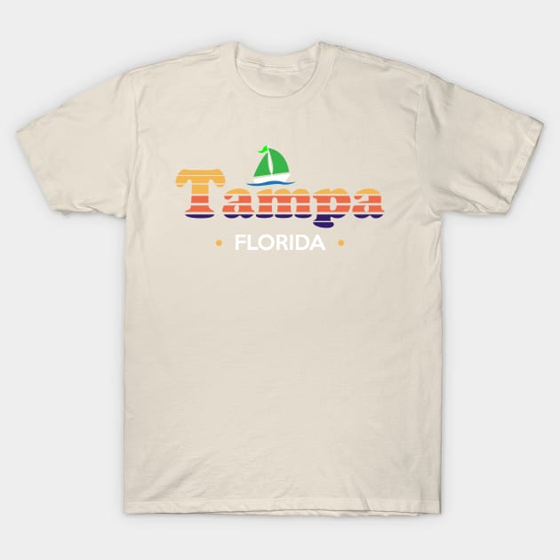 Tampa Florida Retro 80s design T-Shirt by Brobocop